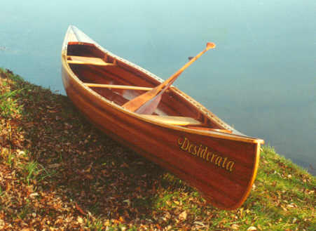 canoe built to Ted Moore's plan in the book CanoeCraft. This canoe 